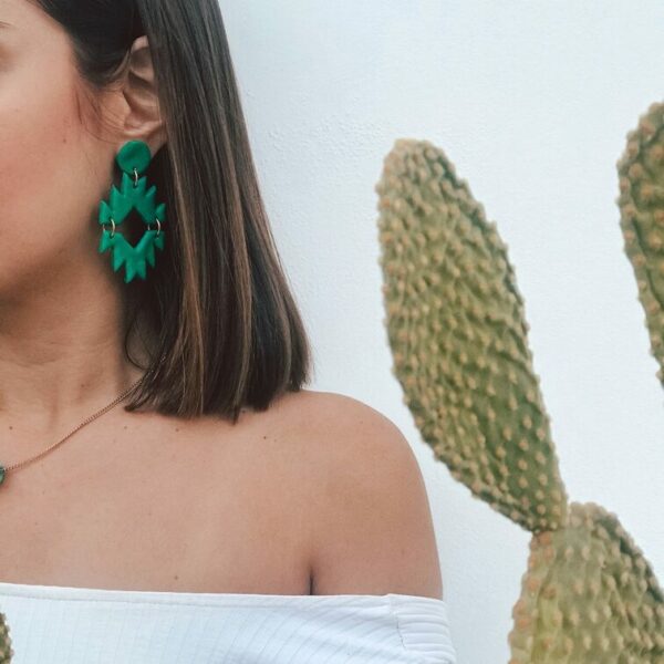 Boho Emerald Earrings