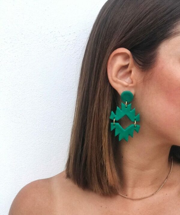 Boho Emerald Earrings - Image 2